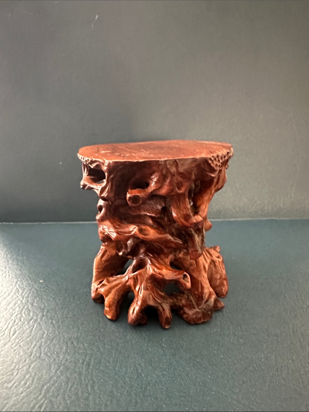 Vintage Hand Carved Medium Wooden Stand